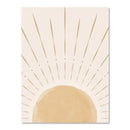 Minimalist beige & gold sun rising horizon wall art bedroom triptych