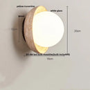 GobekUsa Yellow Travertine LED Wall Sconce with Nordic Modern Glass Design