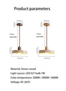 GobekUsa Yellow Travertine Pendant Light for Kitchen Island