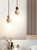 GobekUsa Yellow Travertine Pendant Light for Kitchen Island