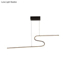 GobekUsa Z-Shaped Linear Island Light Metallic Pendant with Warm/White LED, for Dining Room and Kitchen, in Black/White