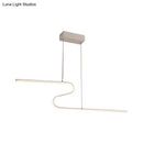 GobekUsa Z-Shaped Linear Island Light Metallic Pendant with Warm/White LED, for Dining Room and Kitchen, in Black/White