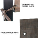 13' X 7.7' Outdoor Pergola Sun Shade Cover Cloth Patio Canopy Hdpe Permeable With Grommets - Brown by HouseOfZazla