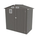 Compact Outdoor Storage Shed With Peaked Roof And Lockable Door - Gray by HouseOfZazla
