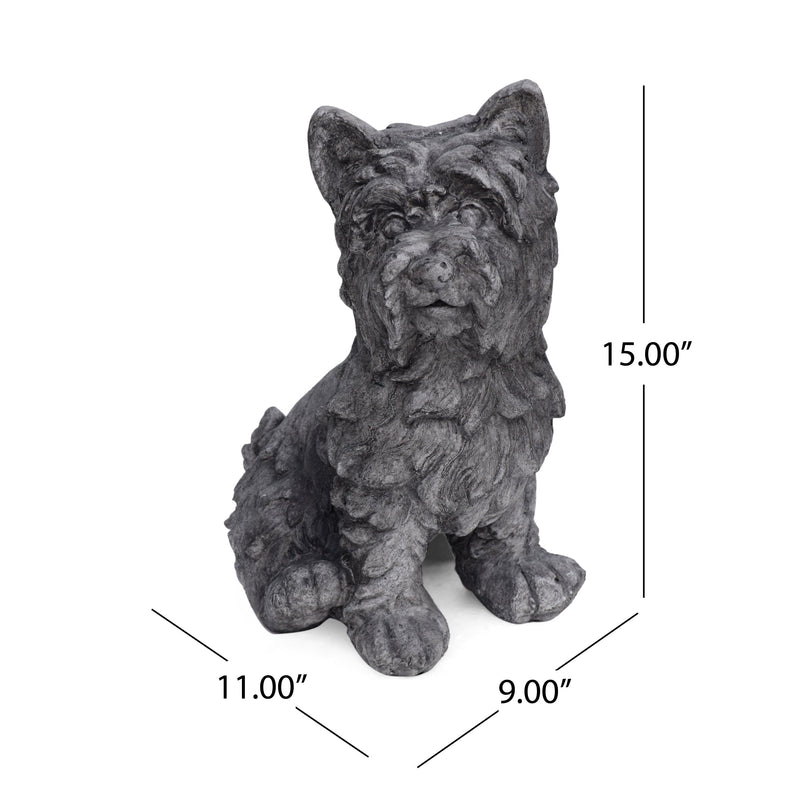Cricket Dog Cast Stone Garden Statue, photo 3 of 9