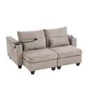 Convertible Chaise Lounge Sofa Chair With USB Ports, Cup Holders, Phone Holder And Storage by HouseOfZazla