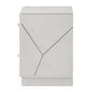 Esther - Nightstand - White / Silver by Unique Piece Furniture