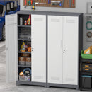Lockers With Locking Doors, Adjustable Shelves, High Broom Tool Storage Cabinet by HouseOfZazla