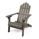 Outdoor Foldable Adirondack Chair With Hand Crafted Details - Gray by HouseOfZazla