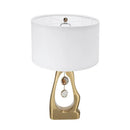 Geode-Inspired Gold Aluminum Table Lamp by HouseOfZazla