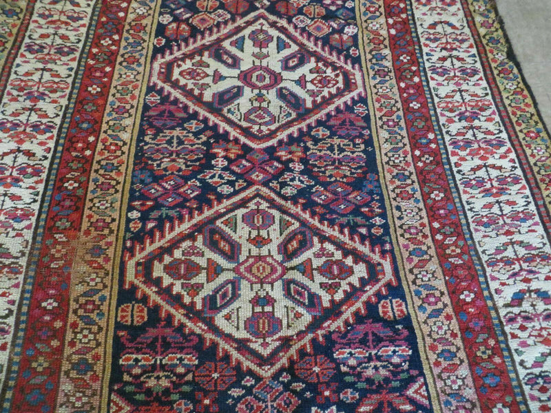4' X11' Antique Handmade Turkish Anatolian Wool Corridor Kalegy Runner Rug