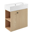 Modern Floating Bathroom Vanity With Ceramic Basin Perfect For Small Bathrooms by HouseOfZazla
