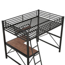 Loft Bed With Desk And Shelf, Modern Design by HouseOfZazla