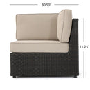 Santa Cruz - 8 Piece Outdoor Sectional Set - Dark Brown by HouseOfZazla