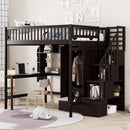 Loft Bed With Bookshelf, Drawers, Desk, And Wardrobe by HouseOfZazla