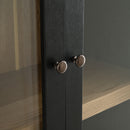Mid Century Modern Style Tall Display Cabinet With Glass Doors For Collectibles - Black by HouseOfZazla