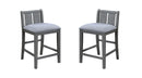 Graham - 3 Piece Small Space Counter Height Dining Table With Shelves And 2 Chairs (Set of 3)