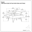 Hunter - Handcrafted Lift Top Coffee Table by Unique Piece Furniture