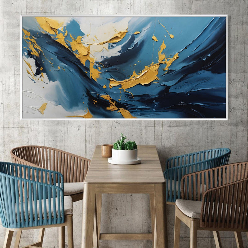 Deep Abstract Blue Canvas