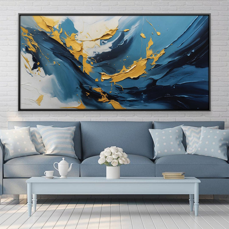 Deep Abstract Blue Canvas