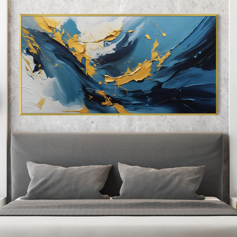 Deep Abstract Blue Canvas