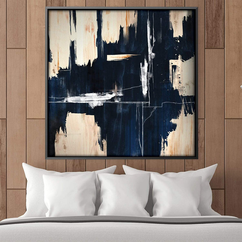 Deep Blue Abstract Canvas