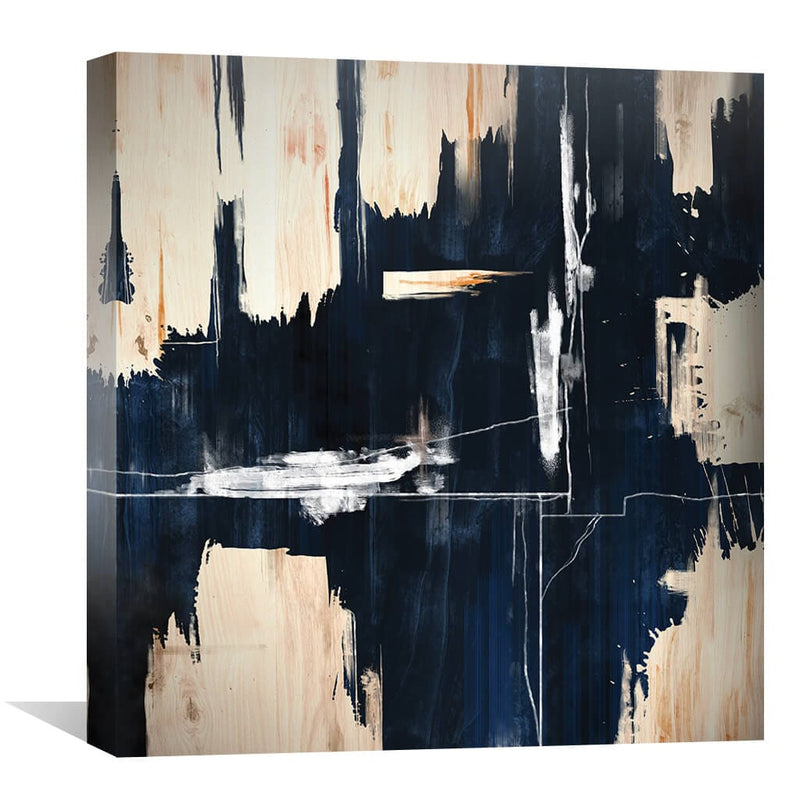 Deep Blue Abstract Canvas