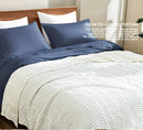 GobekUsa Bamboo Cotton Waffle Blanket - Lightweight Breathable Blanket