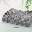 GobekUsa Bamboo Cotton Waffle Blanket - Lightweight Breathable Blanket