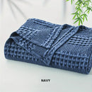 GobekUsa Bamboo Cotton Waffle Blanket - Lightweight Breathable Blanket