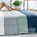 GobekUsa Bamboo Cotton Waffle Blanket - Lightweight Breathable Blanket