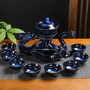 GobekUsa Dragon Kung Fu Tea Set: High-End Bone China Teapot & Cup, Automatic, Holiday Gift