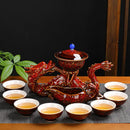 GobekUsa Dragon Kung Fu Tea Set: High-End Bone China Teapot & Cup, Automatic, Holiday Gift