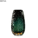 GobekUsa Deep Green Glass Vase: Elegant Hydroponics Floral Table Decoration