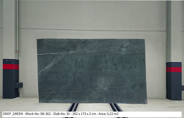 Deep Green Marble Slab, Polished 2 cm