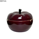 GobekUsa Deep Red Ceramic Apple Ashtray for Home and Office Smoking Accessories