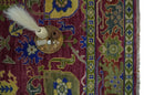 Purple, Green and Blue Hand knotted Traditional Oushak 9x12 wool Area Rug by The Rug Decor