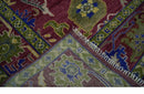 Purple, Green and Blue Hand knotted Traditional Oushak 9x12 wool Area Rug by The Rug Decor