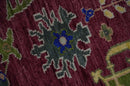 Purple, Green and Blue Hand knotted Traditional Oushak 9x12 wool Area Rug by The Rug Decor
