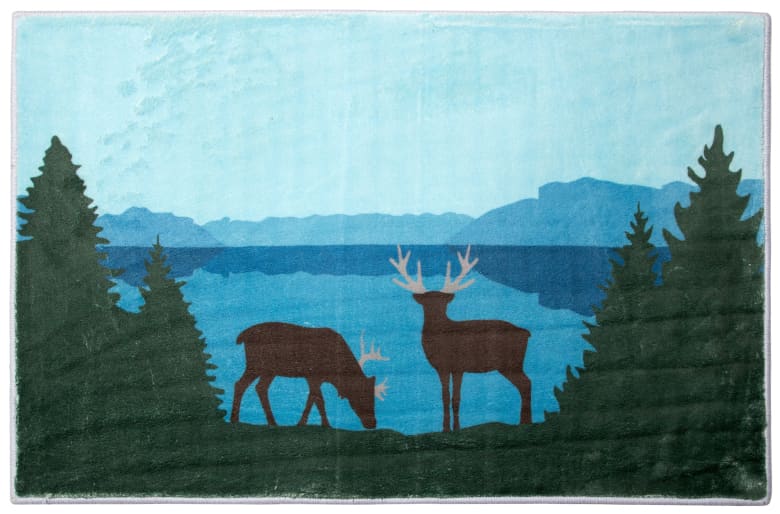 Deer Scene Indoor Doormat Rug