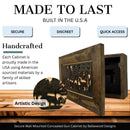 Hidden Gun Safe - Deer Scene Wall Gun Cabinet - Hidden Wall Storage - Wood Gun Cabinet - Handcrafted Gun Concealment Furniture - Hidden Gun Storage by Bellewood Designs