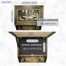 Deer Scene Wall Mounted Gun Cabinet Coat Rack – Secure & Stylish Wall Decor Hidden Firearm Concealment Furniture Key Hanger Deer Hunter Gift