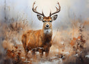 Rustic Deer in Woods Wallpaper Mural.