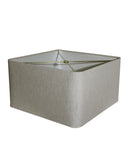 12x12x8 Rounded Corner Premiere Hardback Shallow Square Drum Lampshade Textured Oatmeal