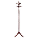 Riona 6 Hook Freestanding Wood Coat Rack Hat Hanger Merlot