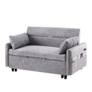 Pull Out Sleep Sofa Bed Loveseats Sofa Couch With Adjsutable Backrest, Storage Pockets, 2 Soft Pillows, USB Ports For Living Room, Bedroom, Apartment, Office by HouseOfZazla