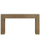 Console Table With Vertical Slat Legs For Entryway - Rustic Brown by HouseOfZazla