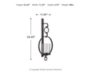 Ogaleesha - Wall Sconce - Brown