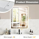 Defogging LED Bathroom Mirror with Memory Function and Anti-Fog by LJGDeals