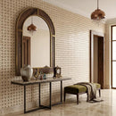 Delicate Beige Polished Basket Weave Marble Mosaics 12x12